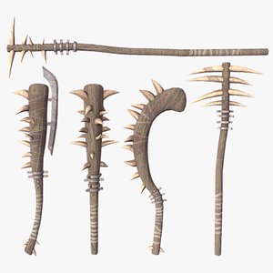 Primal weapon collection 3D model