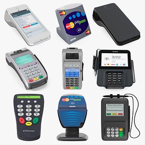 Credit Card Terminals Collection 6 3D model