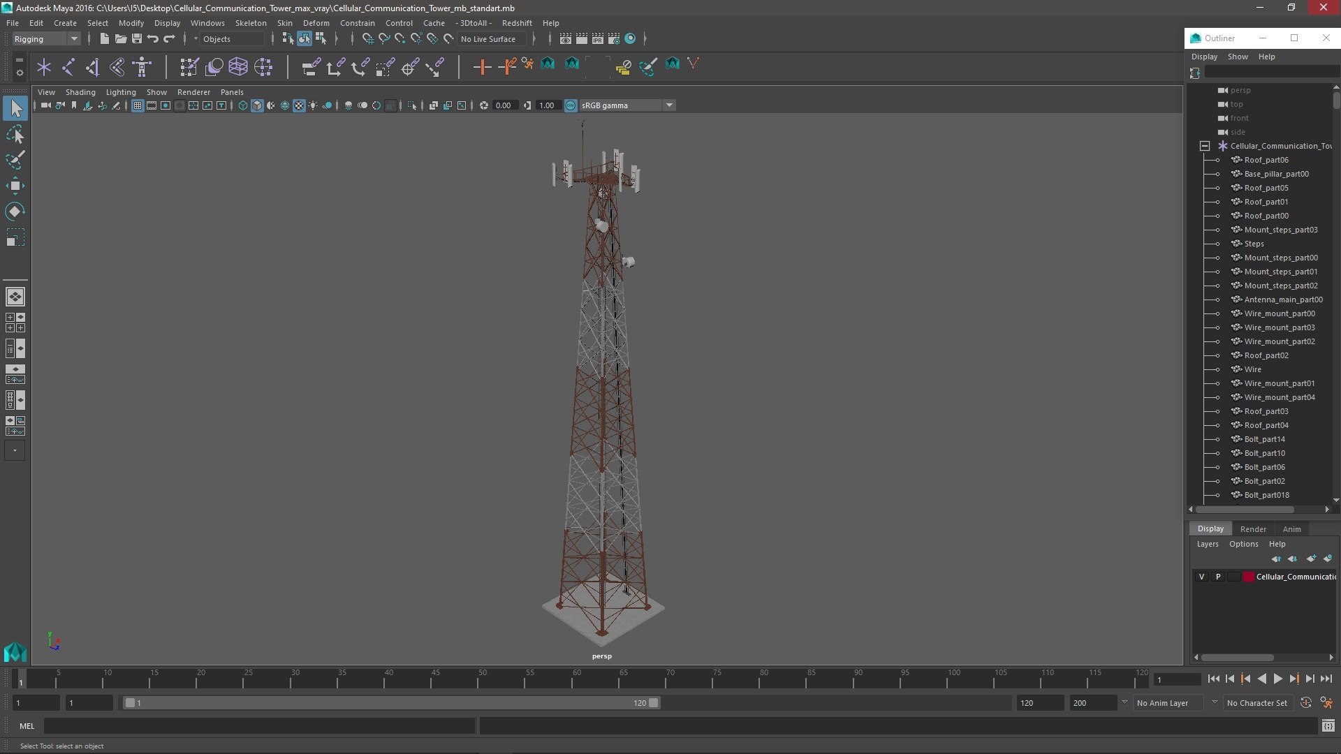 3D Cellular Communication Tower - TurboSquid 2199158
