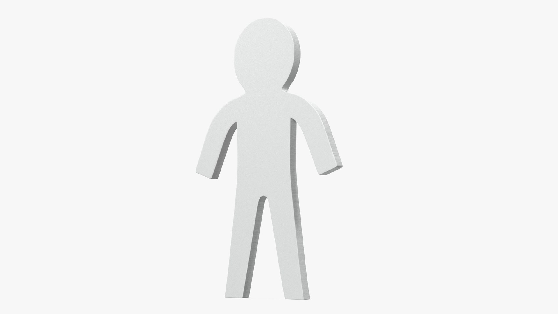 Plastic Stickman Rigged White for Maya 3D model preview