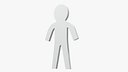 Plastic Stickman Rigged White for Maya