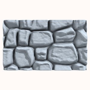 Stone Wall 180 3D model