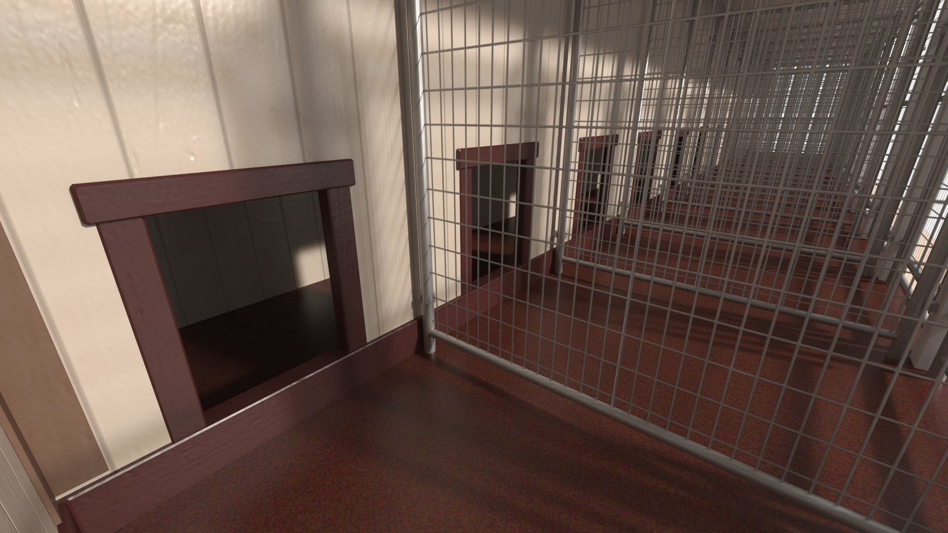 3D Commercial Dog Kennel With Storage Area TurboSquid 1980938