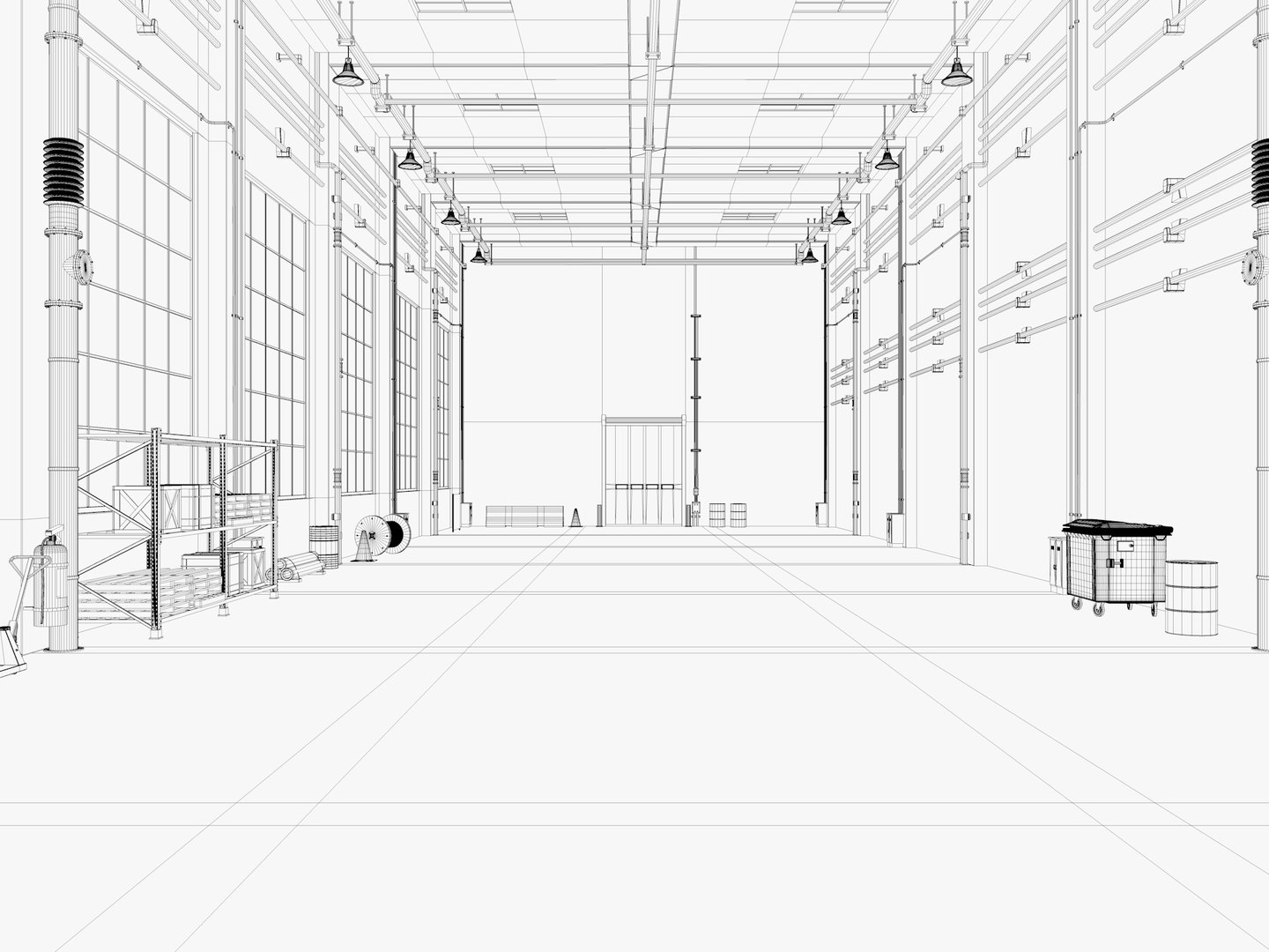 Warehouse Factory Interior 3D Model - TurboSquid 2292851