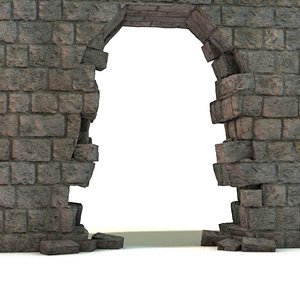 broken wall 3d model