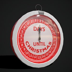 Days Until Christmas Clock model