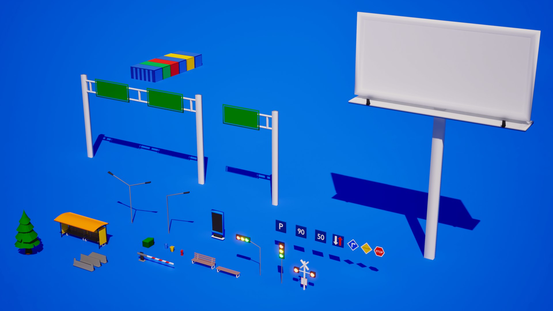 Props Pack Low-poly - TurboSquid 2435985