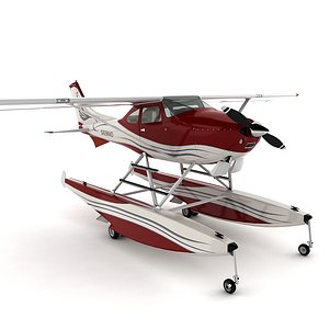 seaplane sea 3d model