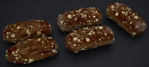 BROWN BREAD ROLLS 2024 3D