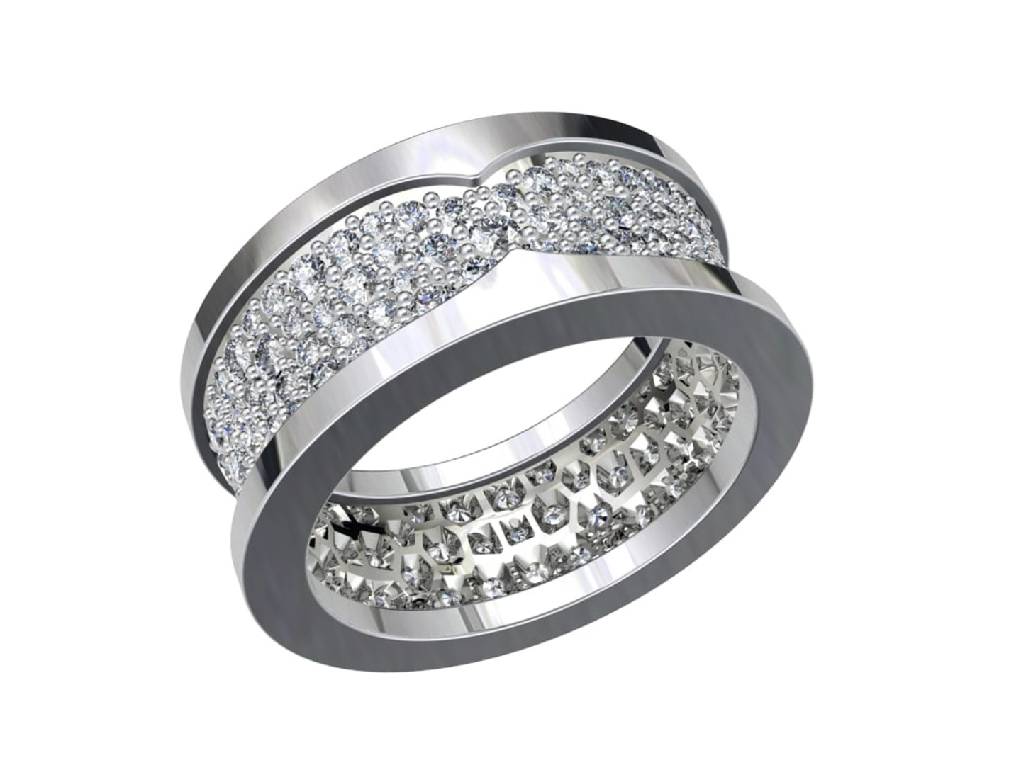 3D model ring wedding azurs pave - TurboSquid 1646015