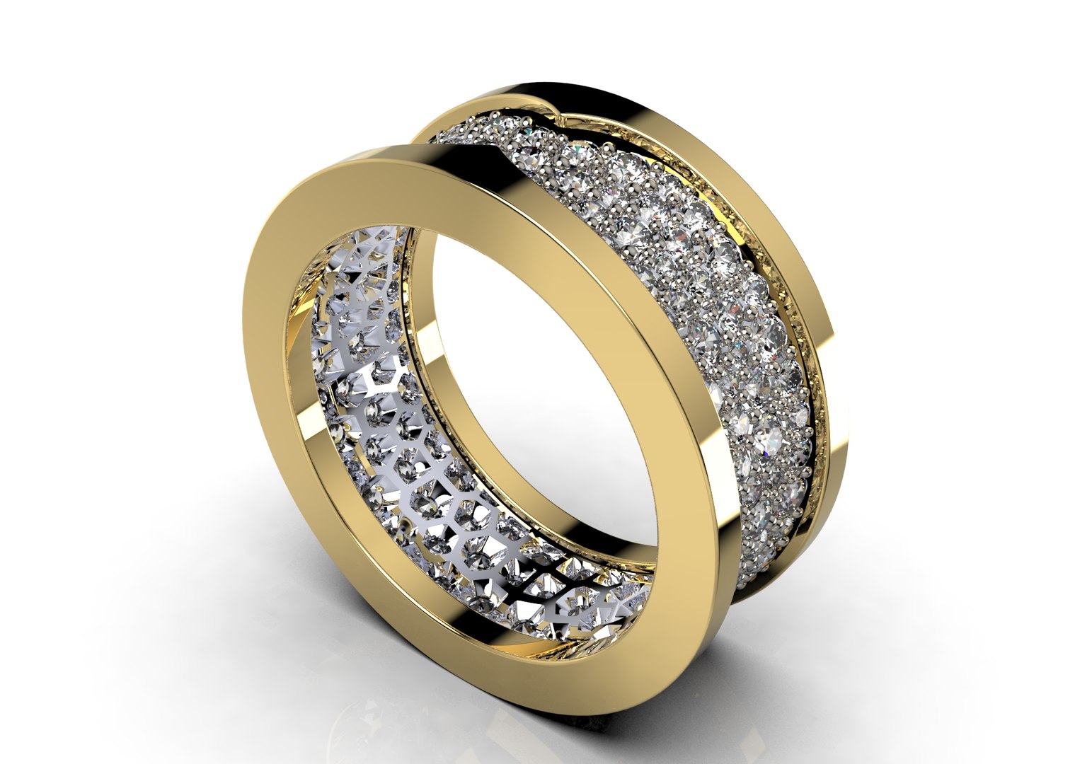 3D model ring wedding azurs pave - TurboSquid 1646015