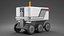 Delivery Courier Robot Low Poly PBR 3D model