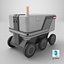 Delivery Courier Robot Low Poly PBR 3D model