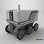 Delivery Courier Robot Low Poly PBR 3D model