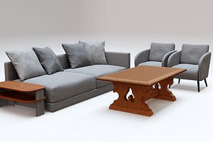 couch armchair chair 3D