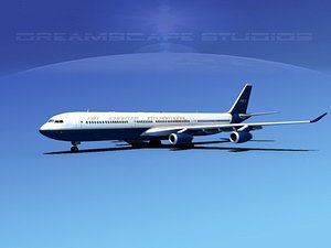 3d airline a340-600 airbus a340 model