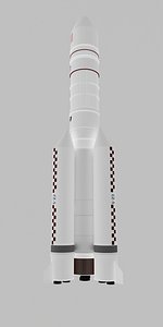 3D model Rocket model white