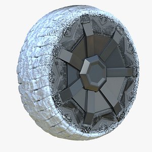 Snowy Tesla Cybertruck Wheel
