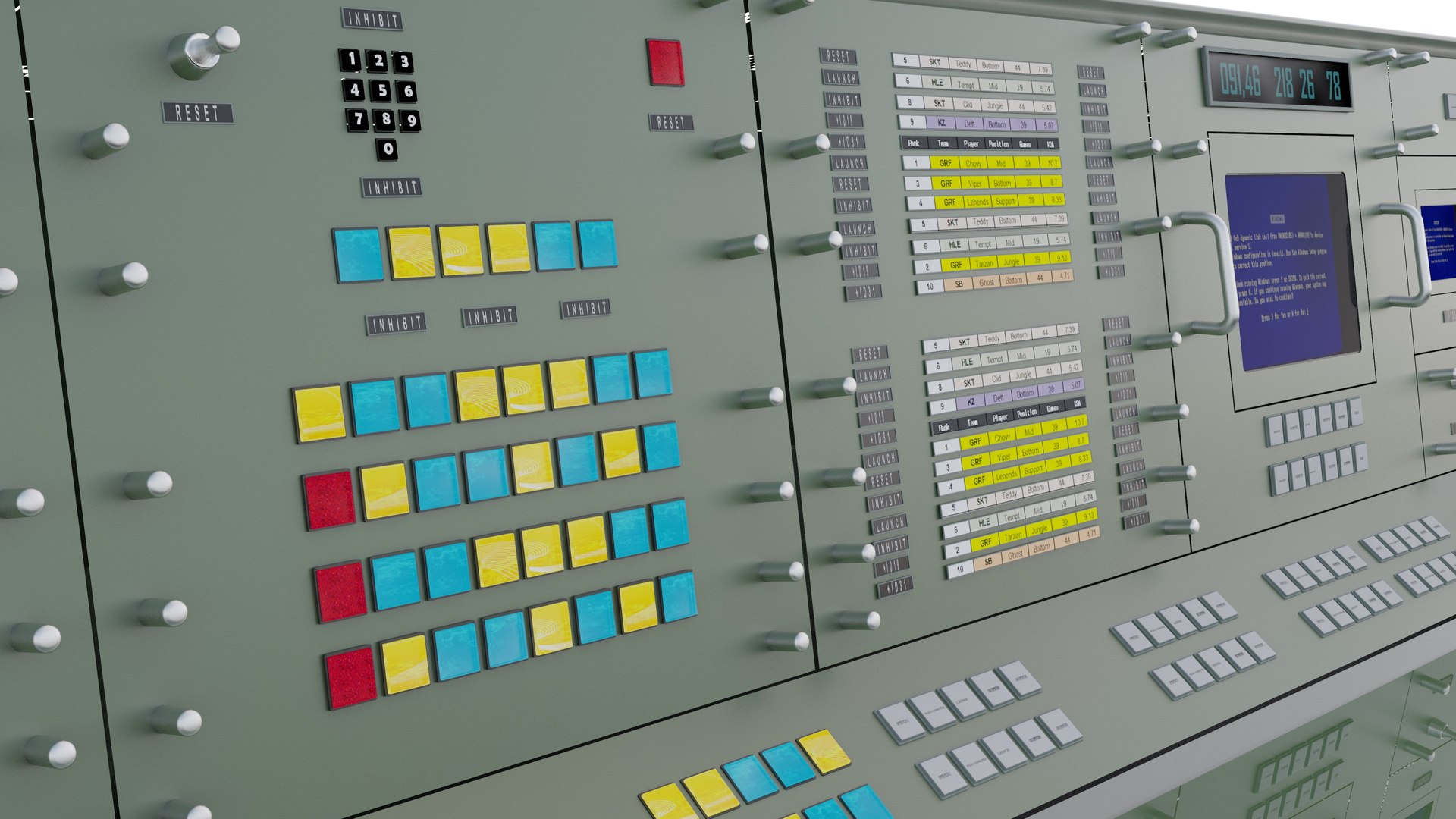 Mission Conrtol Panel 3D - TurboSquid 2044111