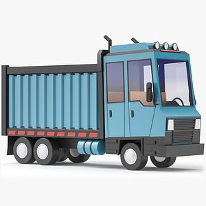 Stylized Big Truck Low Poly 3D Model 3D model