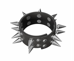 Spike Punk Bracelet PBR 03 3D model