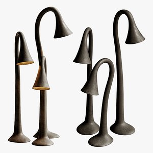 Concrete Hoodoo Standing Lamp by Opiary