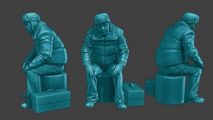 3D Actual Male Truck Driver AMTD 003