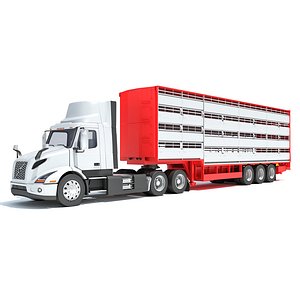 Animal Transporter Semi Truck and Trailer