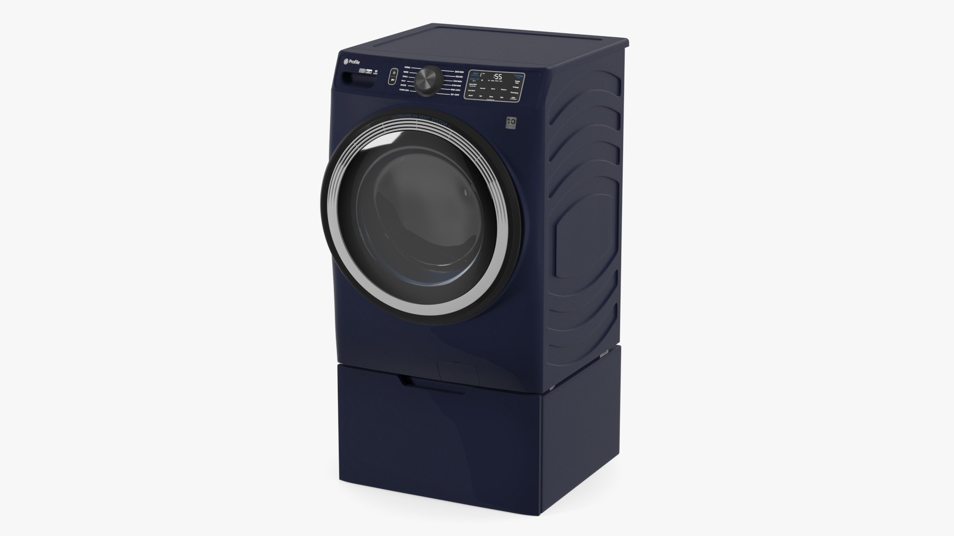 Steam Washer Profile Blue 3D model preview
