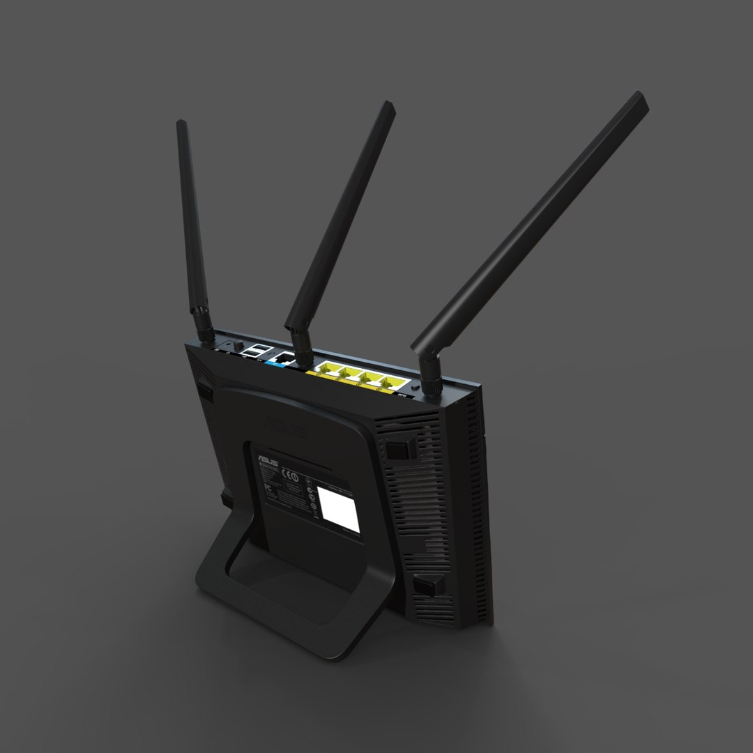 Router asus rt-n66u 3D model - TurboSquid 1678563