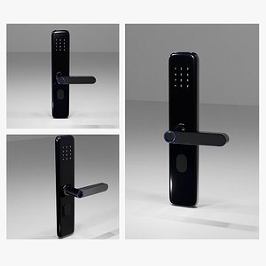 Biometric Smart Door Lock with Keypad  Fingerprint 3D model