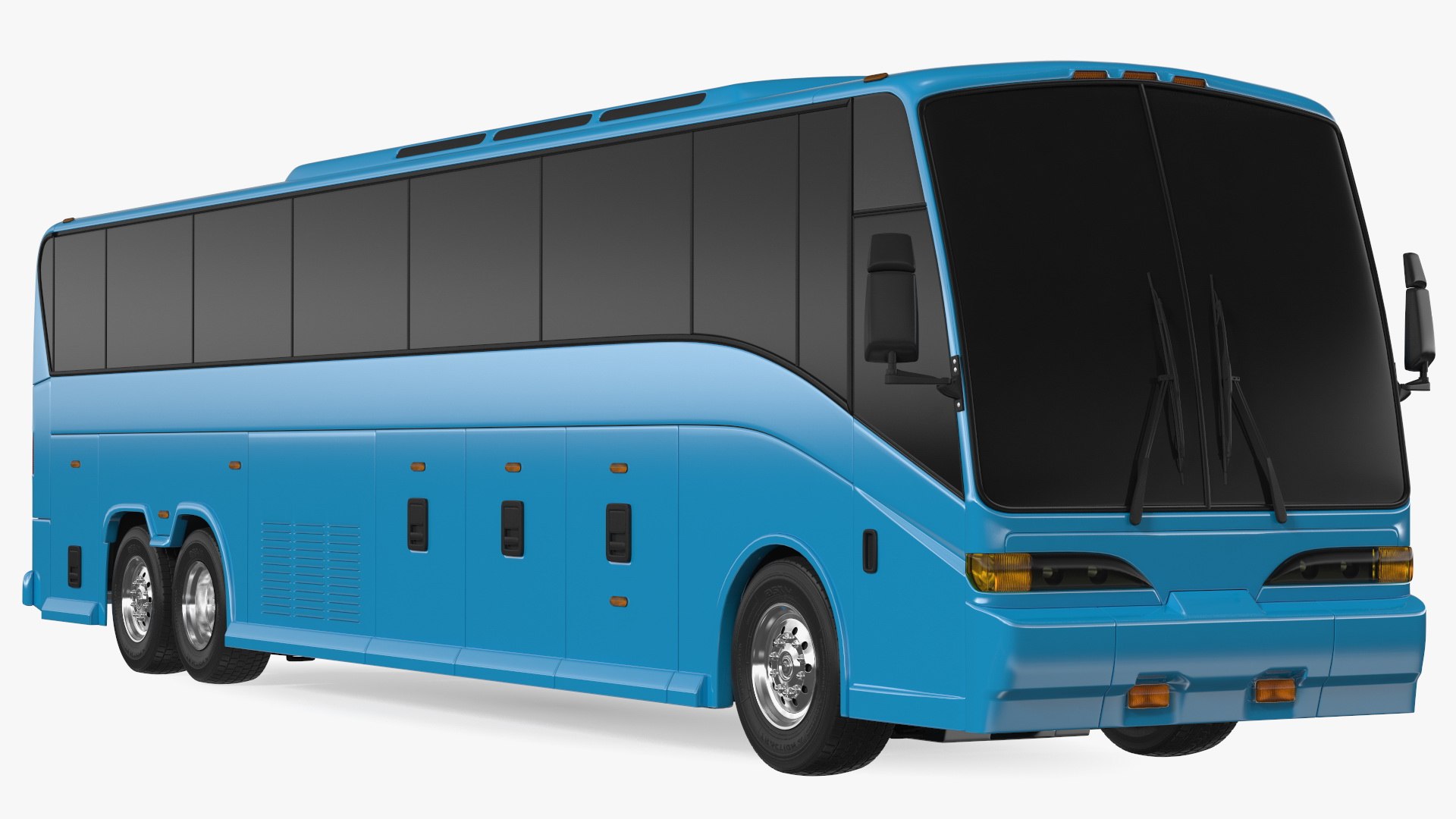 Charter Bus Exterior Only 3D model preview
