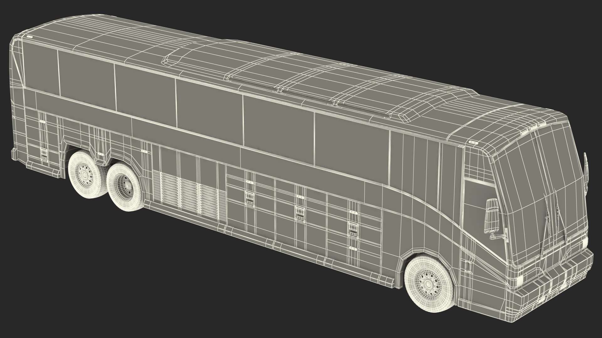 Charter Bus Exterior Only 3D Model - TurboSquid 1767108