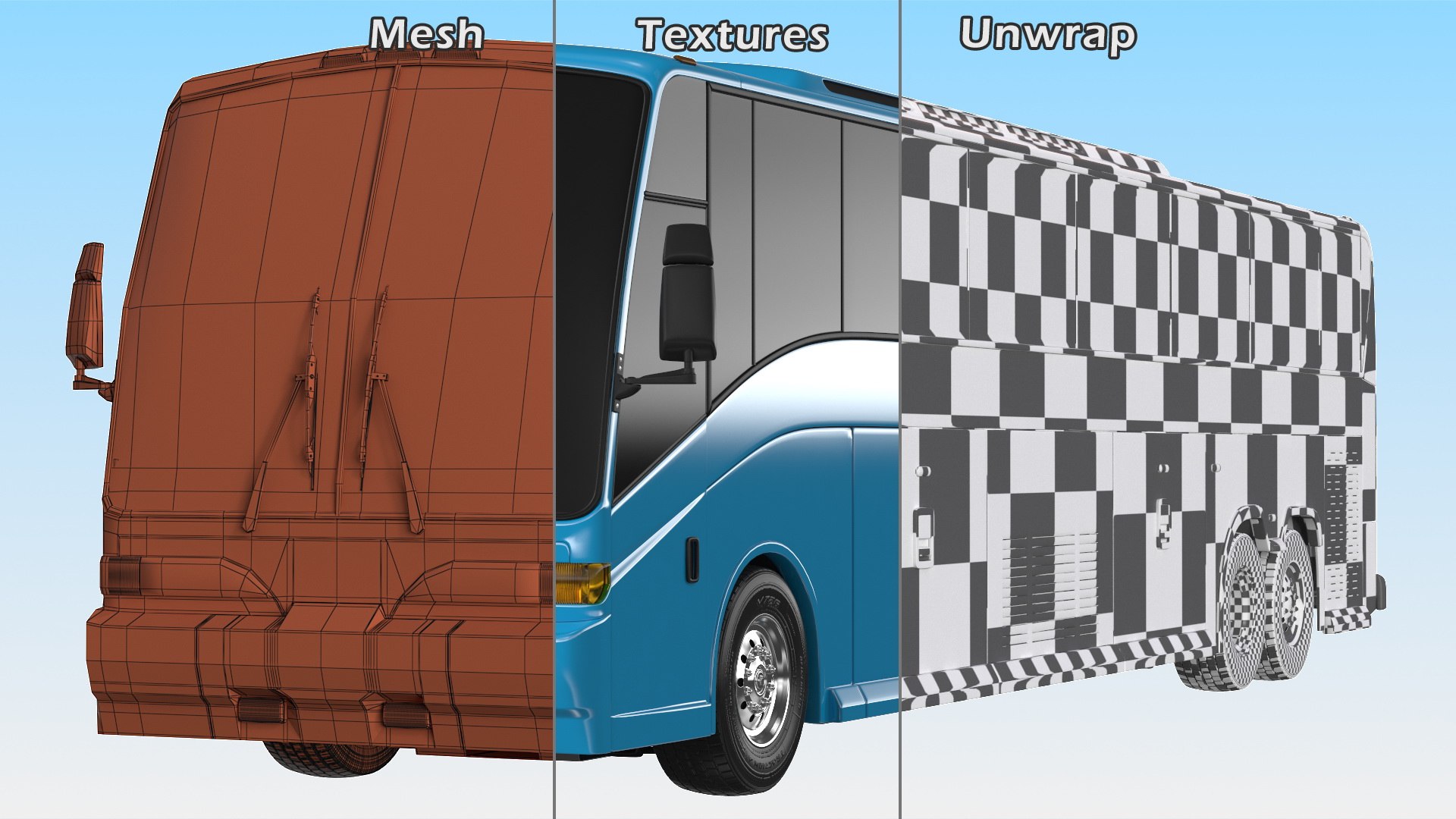 Charter Bus Exterior Only 3D Model - TurboSquid 1767108