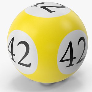 Bingo Ball 42 3D model