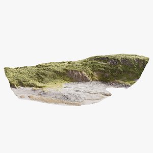 Steep Coast Beach  - 3D PBR Model(1) model