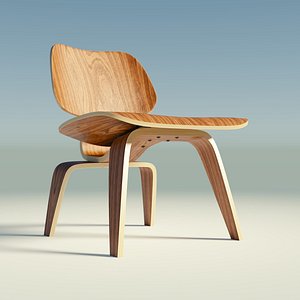 3d model eames lounge chair wood