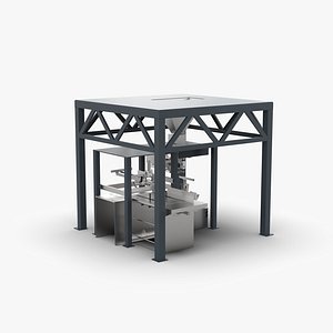 3D model Automatic Scale Bag Making Packaging Machine