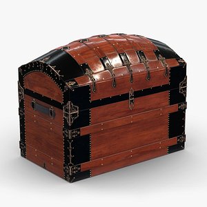 3D Treasure Chest Box 09 Low Poly PBR model