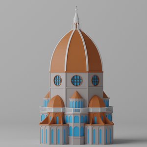 Florence Cathedral Santa Maria del Fiore Landmark 3D model