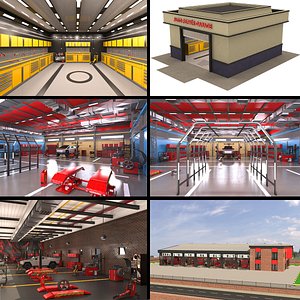 Auto Repair Garage Building 3 in1 Collections