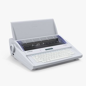 electronic display typewriter brother 3D model
