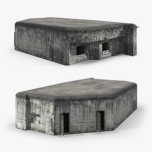 Angled Roof Pillbox Bunker Old