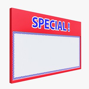 Store special sign card model