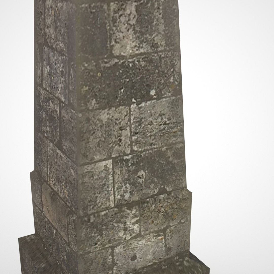 3ds max stone obelisk