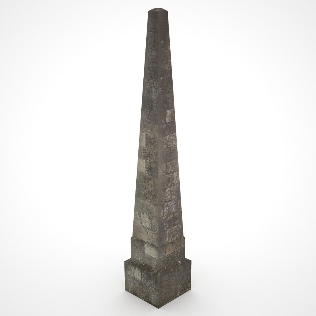 3ds max stone obelisk
