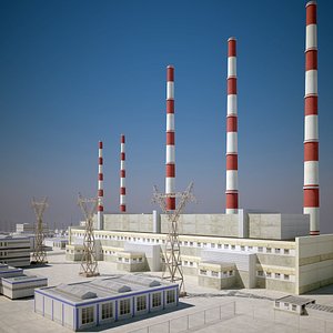 thermal power plant 3d model