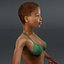 3d max rigged black female figure