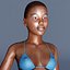 3d max rigged black female figure