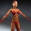 3d max rigged black female figure